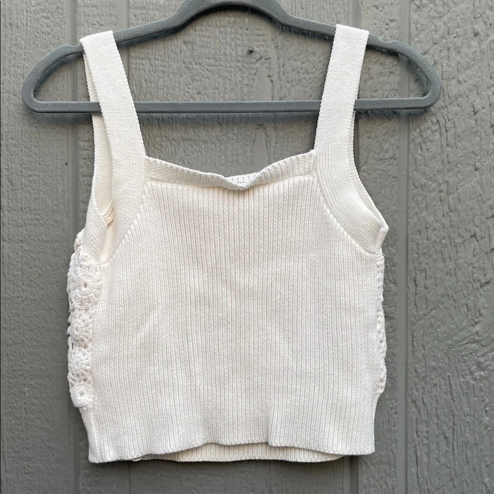 House of Harlow 1960 White Crochet Crop Top Size: M - Picture 7 of 9
